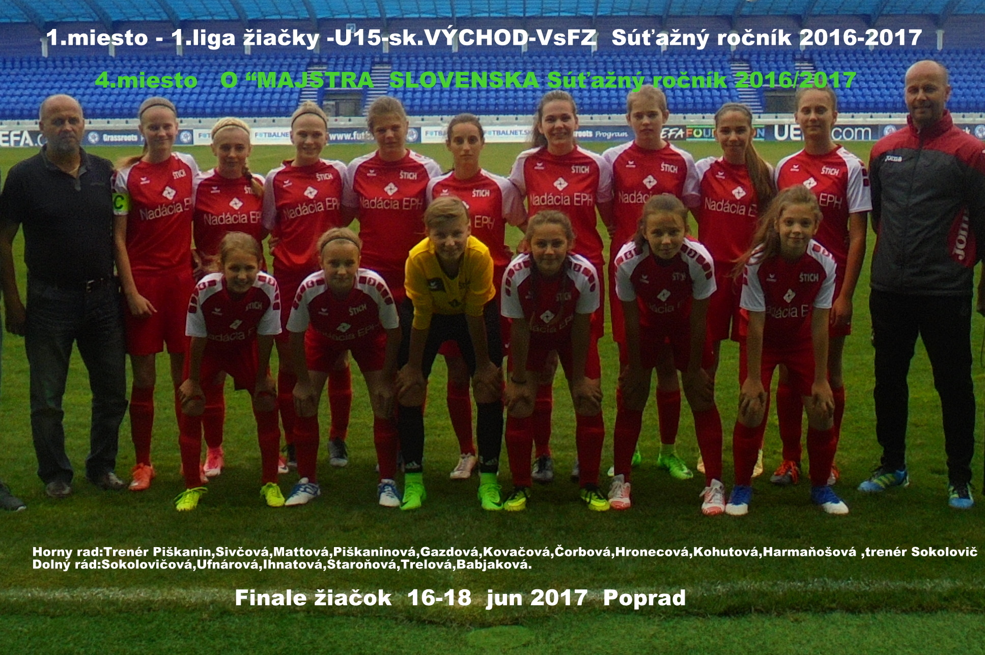 1.Foto  Poprad   Finale  žiačky16-18 jun 2017
